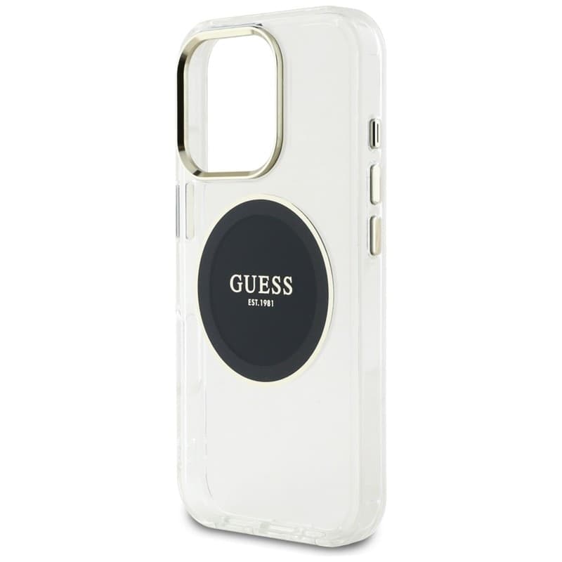 Guess IML Metal Colored Circle Classic Logo MagSafe - Case for iPhone 16 Pro (black) - 6