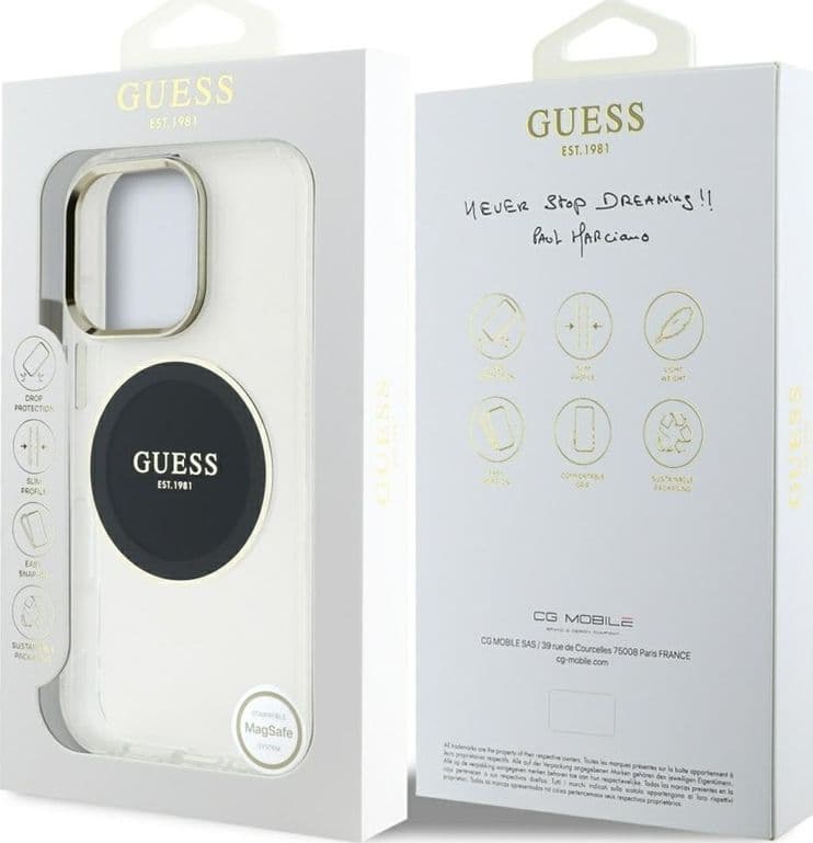 Guess IML Metal Colored Circle Classic Logo MagSafe - Case for iPhone 16 Pro (black) - 8