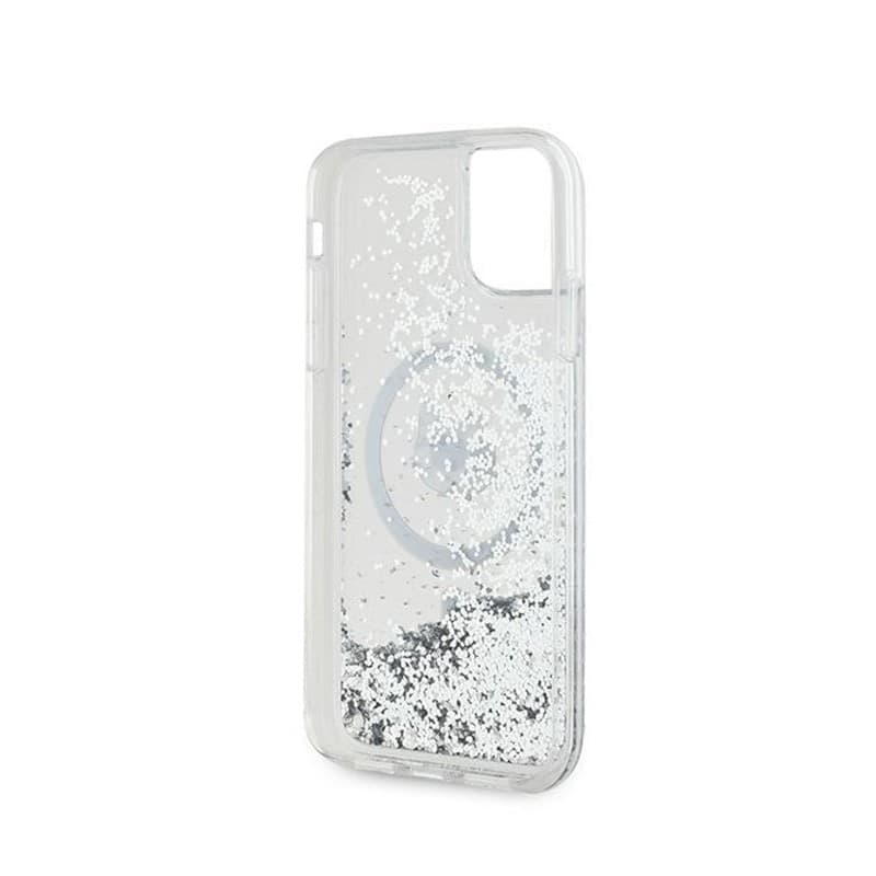 Karl Lagerfeld Liquid Glitter Choupette Head MagSafe - iPhone 11 Case (Transparent) - 7