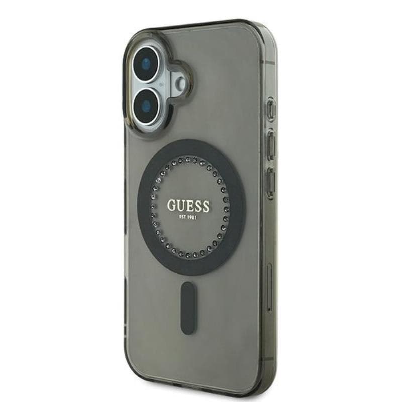 Guess IML Rhinestones MagSafe - Case for iPhone 16 Plus (Black) - 2