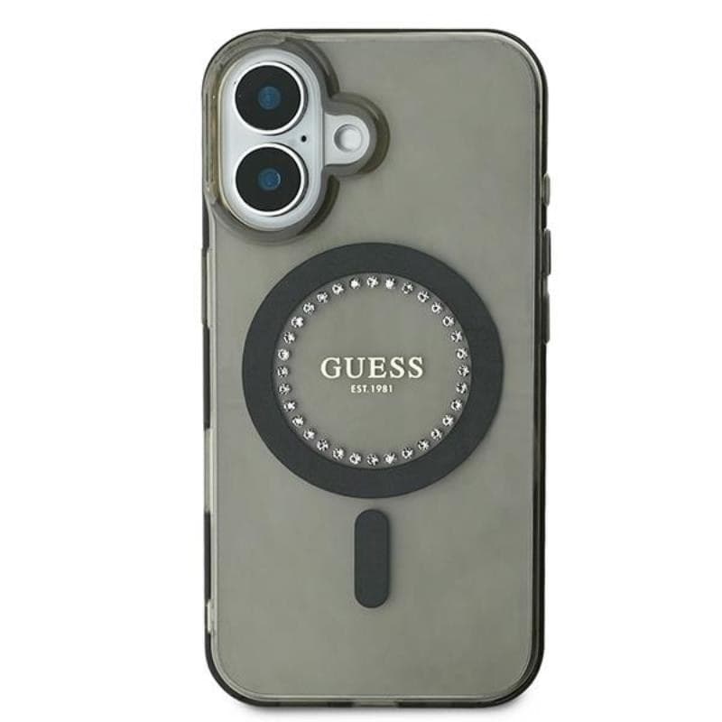Guess IML Rhinestones MagSafe - Case for iPhone 16 Plus (Black) - 3