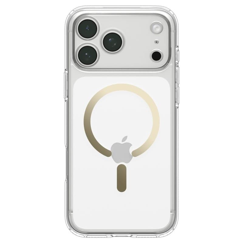 Spigen Ultra Hybrid Mag MagSafe - Case for iPhone 18 Pro Max / 17 Pro Max (Clear/Gold) - 4