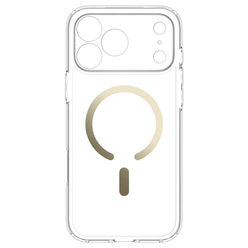 Spigen Ultra Hybrid Mag MagSafe - Case for iPhone 18 Pro Max / 17 Pro Max (Clear/Gold) - 5