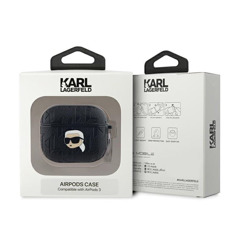 Karl Lagerfeld Monogram Karl Head - AirPods 3 Case (black) - 3