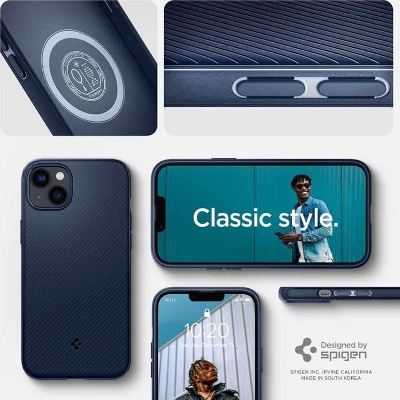 Spigen Mag Armor - Case for iPhone 14 Plus (Navy Blue) - 7