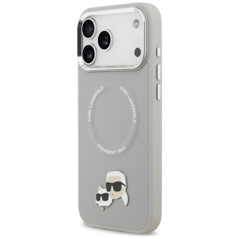 Karl Lagerfeld Karl & Choupette Pins MagSafe - Case for iPhone 17 Pro (gray) - 2