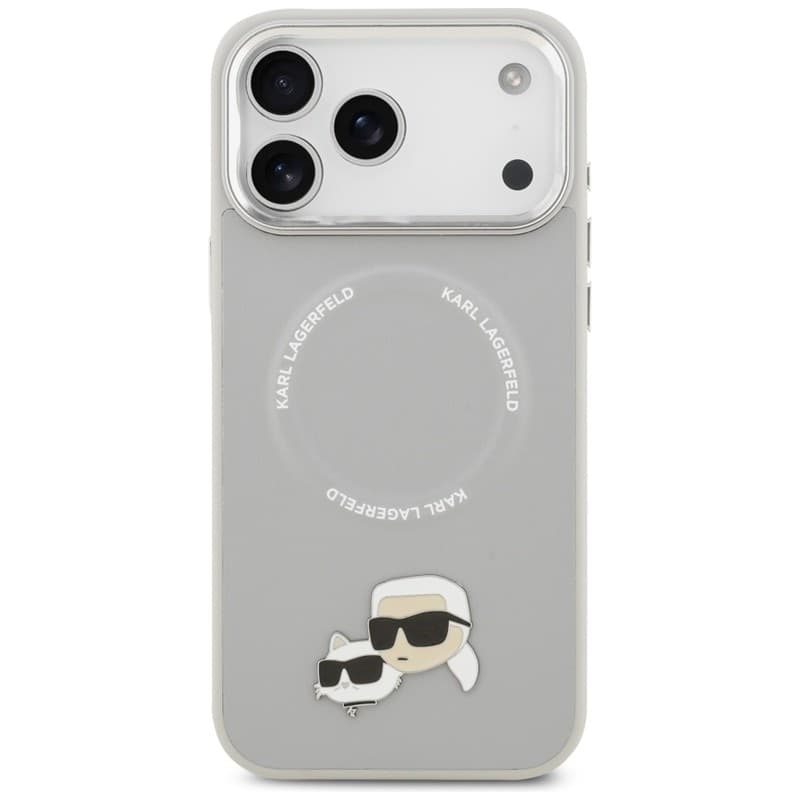 Karl Lagerfeld Karl & Choupette Pins MagSafe - Case for iPhone 17 Pro (gray) - 3