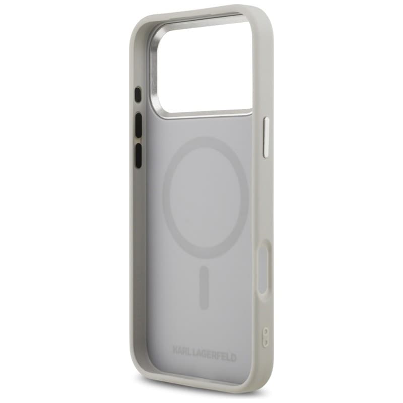 Karl Lagerfeld Karl & Choupette Pins MagSafe - Case for iPhone 17 Pro (gray) - 7