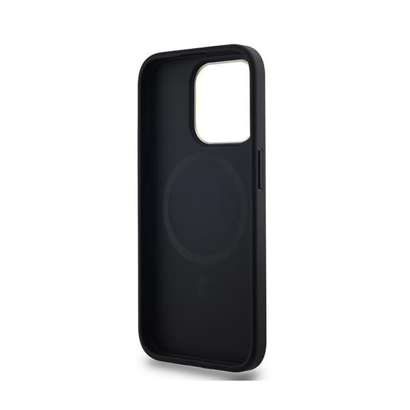 DKNY Leather Checkered Mono Pattern MagSafe - Case for iPhone 15 Pro (Black) - 7