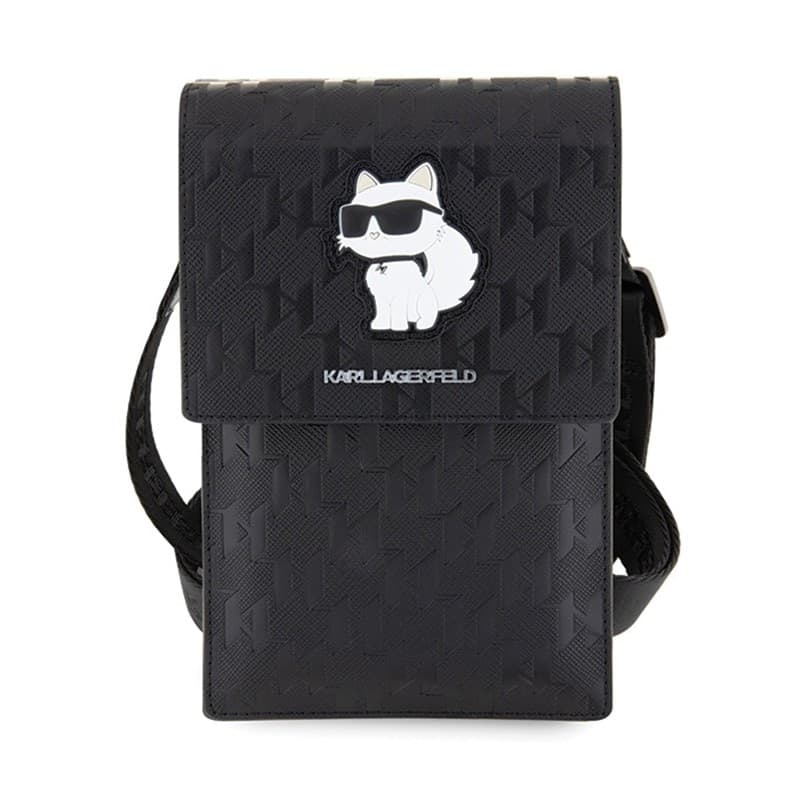 Karl Lagerfeld Saffiano Monogram Choupette - Phone crossbody Bag (black) - 2