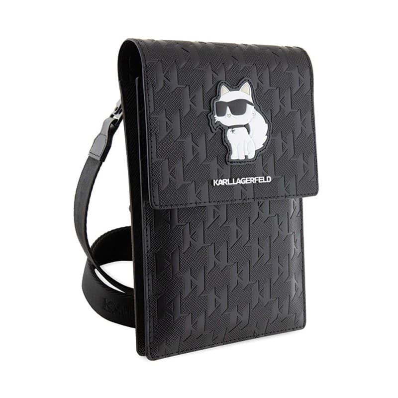 Karl Lagerfeld Saffiano Monogram Choupette - Phone crossbody Bag (black) - 3