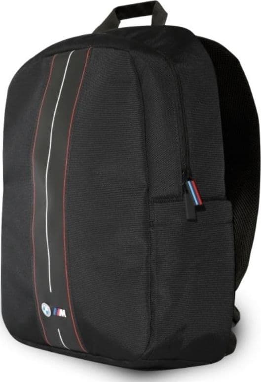 BMW Nylon Red Stripe - Laptop Backpack 16" (Black) - 2
