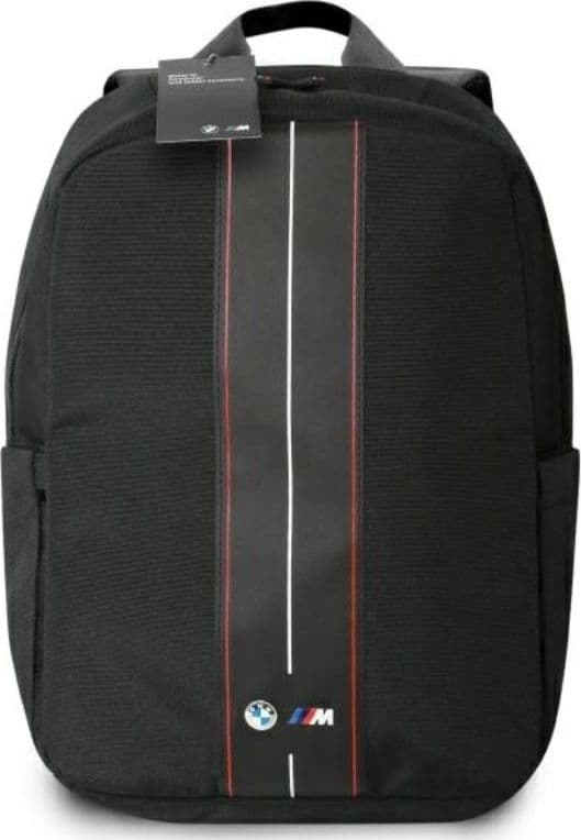 BMW Nylon Red Stripe - Laptop Backpack 16" (Black) - 4