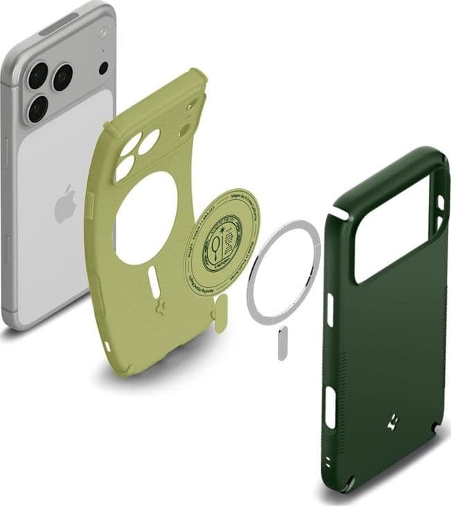 Spigen Nano Pop Mag MagSafe - Custodia per iPhone 18 Pro / 17 Pro (Verde Avocado) - 6