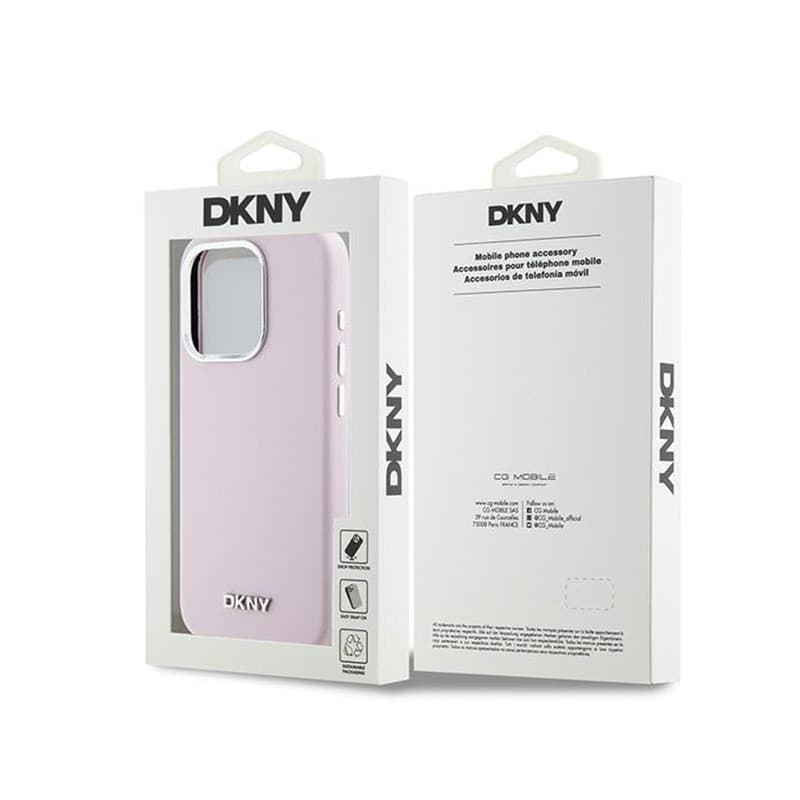 DKNY Liquid Silicone Small Metal Logo MagSafe - Case for iPhone 14 Pro (pink) - 8