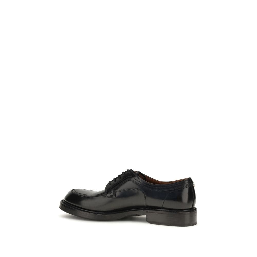 Dolce & Gabbana Black Calf Leather Bos Taurus Oxfords And Derbies - 3