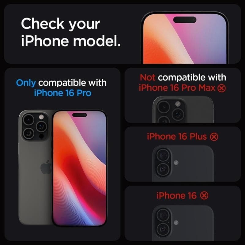 SZK£O HARTOWANE SPIGEN GLAS.TR ”EZ FIT” 2-PACK IPHONE 16 Pro / 17 / 17 Pro CLEAR - 10