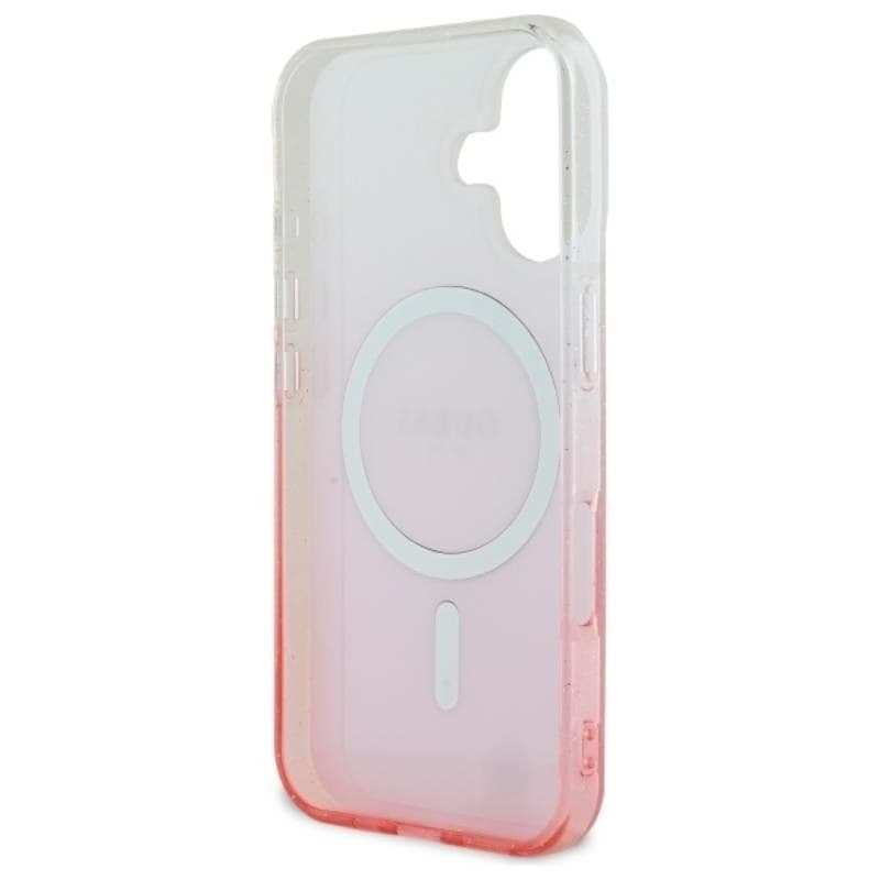Guess IML Glitter Gradient MagSafe - Case for iPhone 16 (Pink) - 7