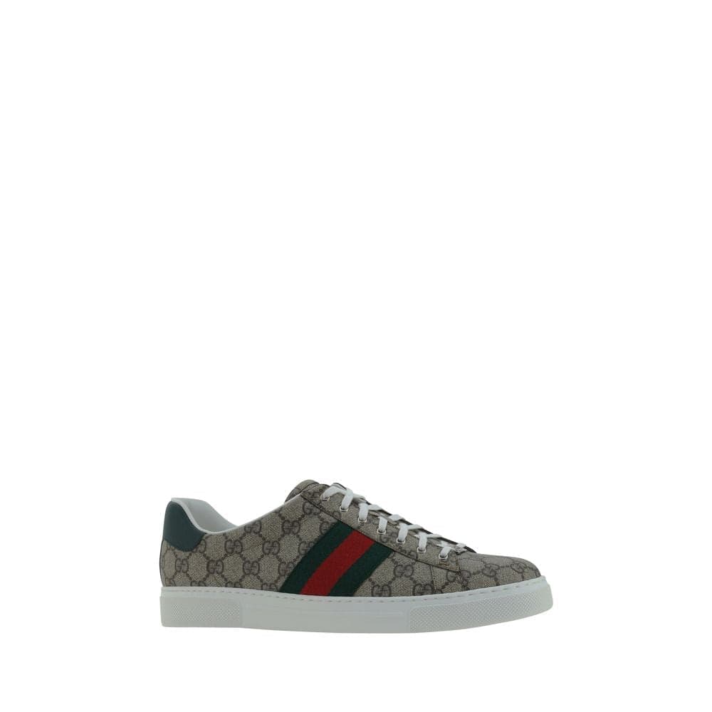 Gucci Beige Fabric Low Top Sneakers - 2