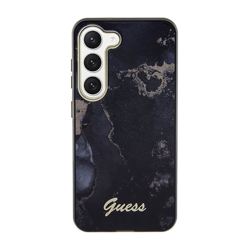 Guess Golden Marble Collection - Case for Samsung Galaxy S23+ (Black) - 3