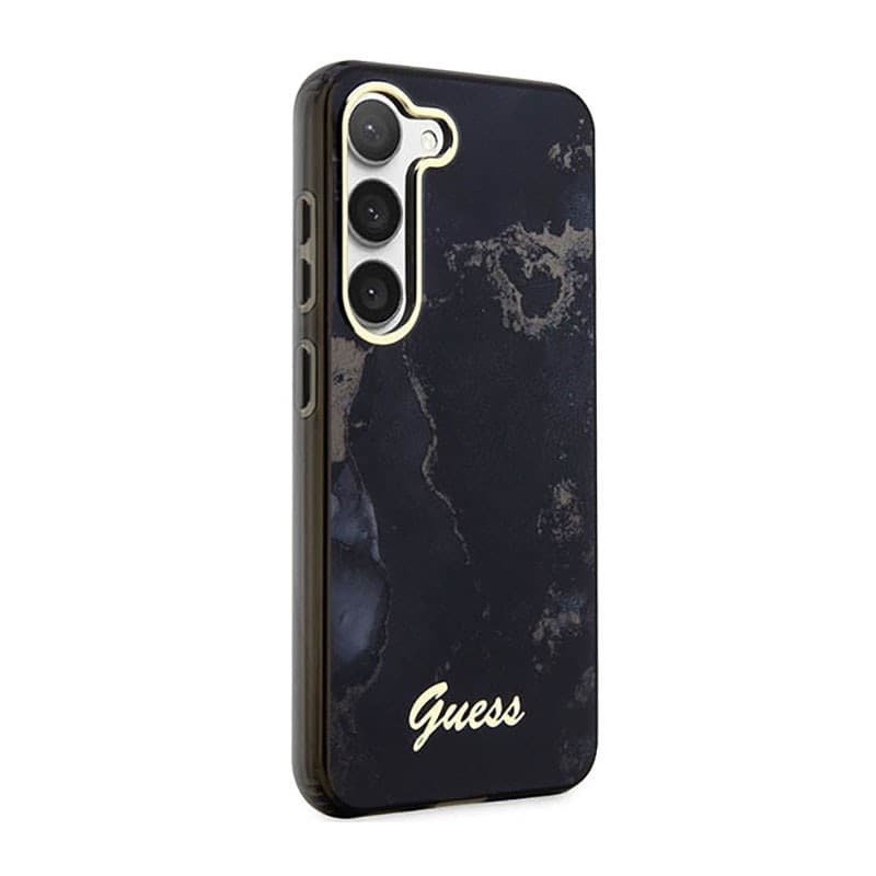 Guess Golden Marble Collection - Case for Samsung Galaxy S23+ (Black) - 4