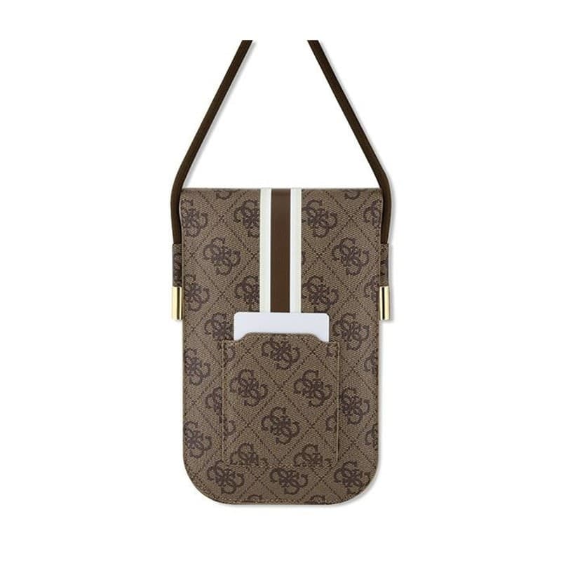 Guess 4G Stripes - Phone crossbody bag (brown) - 2