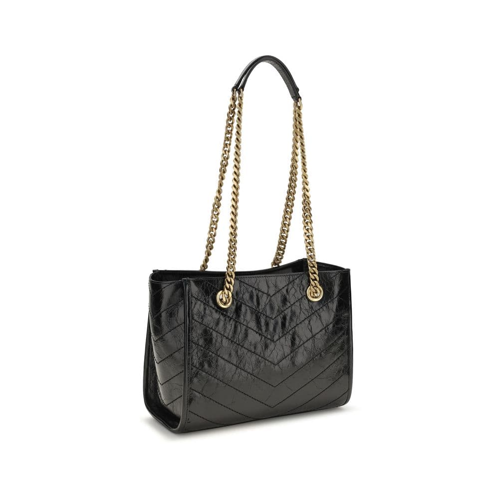Saint Laurent Black Calf Leather Bos Taurus Shoulder Bag - 3
