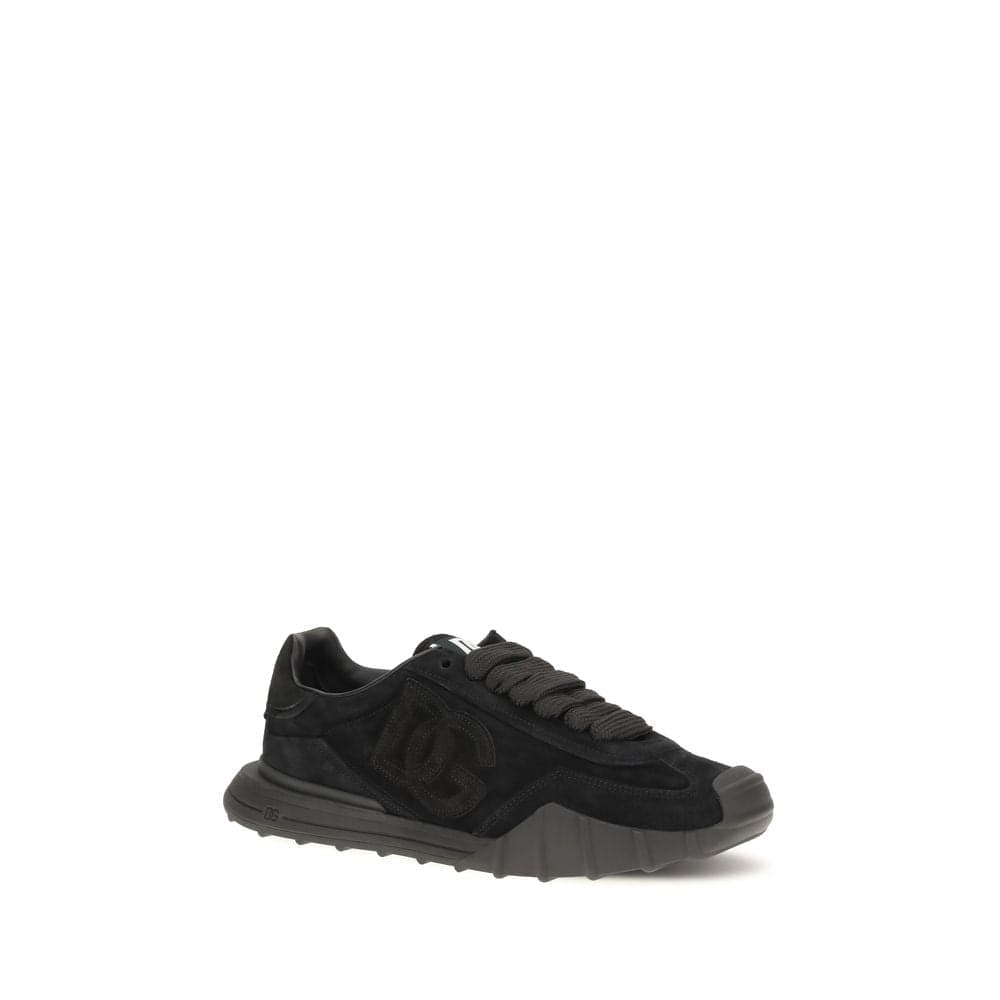 Dolce & Gabbana Black Calf Leather Bos Taurus Athletic Sneakers - 2