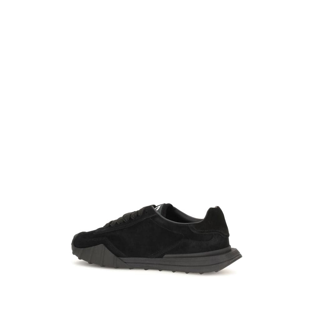 Dolce & Gabbana Black Calf Leather Bos Taurus Athletic Sneakers - 3