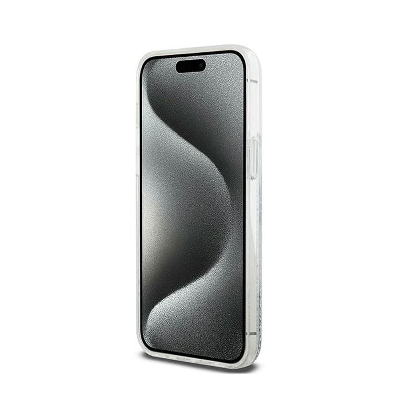 DKNY Liquid Glitter Big Logo - Case for iPhone 15 Pro Max (white) - 5