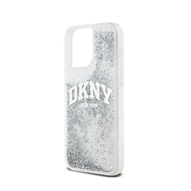 DKNY Liquid Glitter Big Logo - Case for iPhone 15 Pro Max (white) - 6
