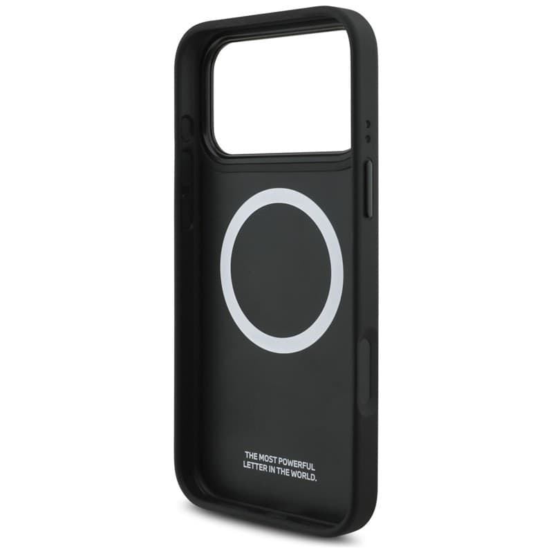 Custodia MagSafe con logo BMW M a strisce perforate per iPhone 17 Pro Max (grigio) - 7