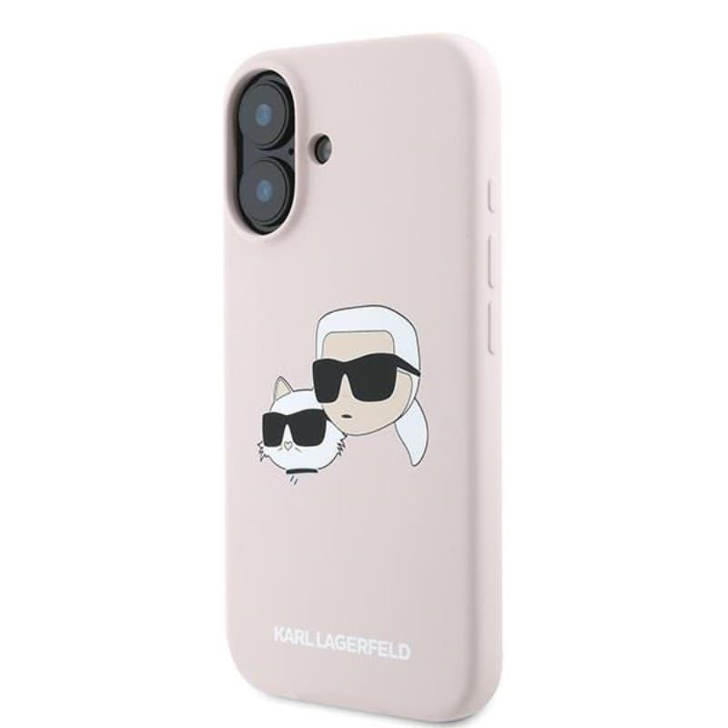 Karl Lagerfeld Silicone Double Heads Print MagSafe - Case iPhone 16 Plus (pink) - 2