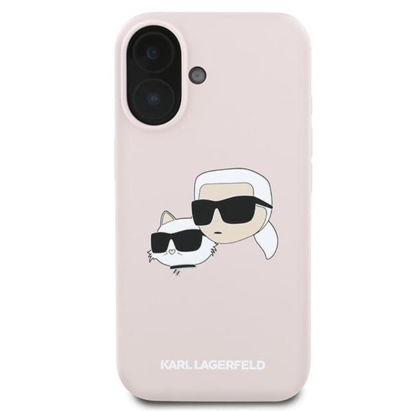 Karl Lagerfeld Silicone Double Heads Print MagSafe - Case iPhone 16 Plus (pink) - 3