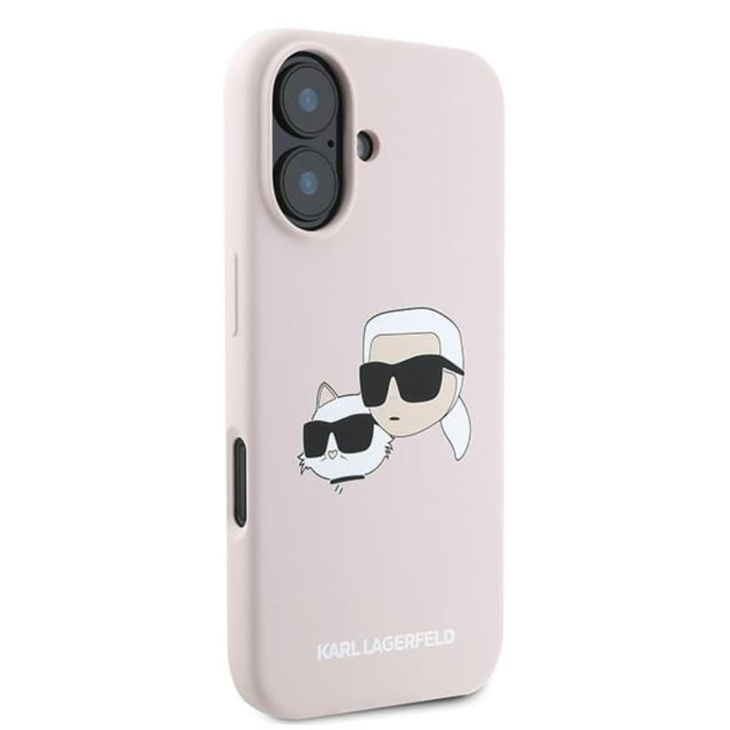 Karl Lagerfeld Silicone Double Heads Print MagSafe - Case iPhone 16 Plus (pink) - 4