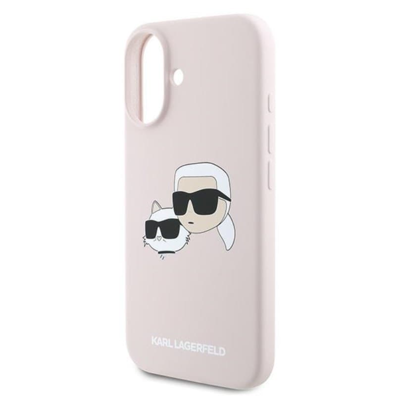 Karl Lagerfeld Silicone Double Heads Print MagSafe - Case iPhone 16 Plus (pink) - 6