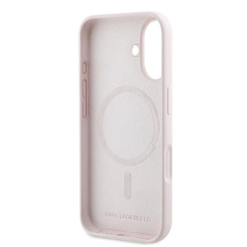 Karl Lagerfeld Silicone Double Heads Print MagSafe - Case iPhone 16 Plus (pink) - 7