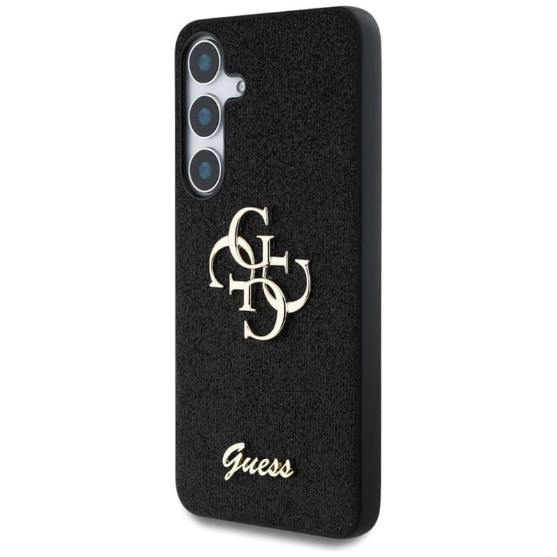 Guess Fixed Glitter Big 4G Metal Logo - Case for Samsung Galaxy S25 (black) - 2
