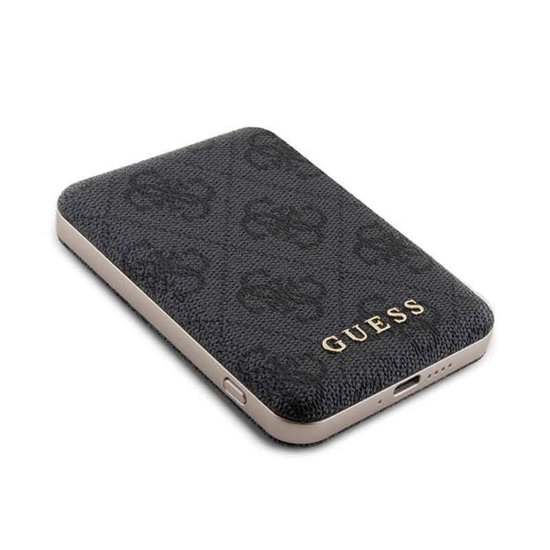 Guess Bundle Pack MagSafe 4G Metal Gold Logo - Case set + Power Bank 5000mAh MagSafe iPhone 14 Pro (black) - 10