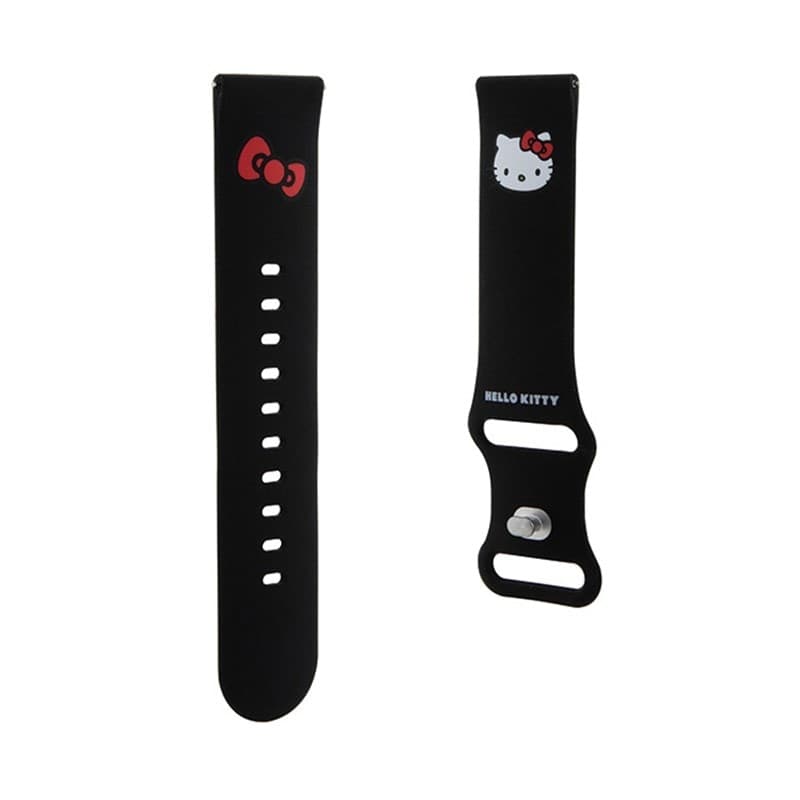 Hello Kitty Silicone Kitty Head - Universal strap for smartwatch 22 mm (black) - 3