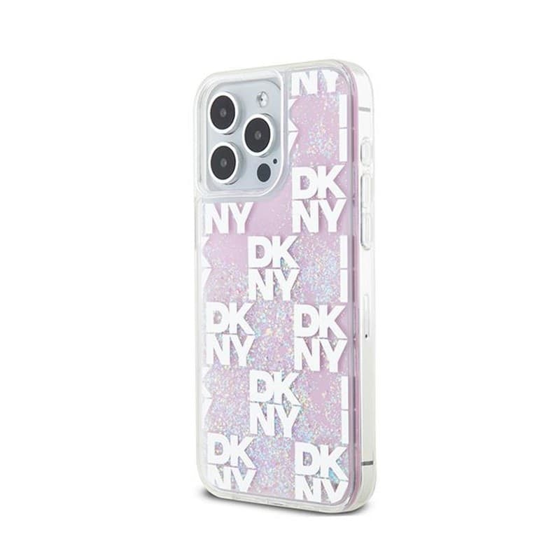 DKNY Liquid Glitter Multilogo - Case for iPhone 15 Pro Max (pink) - 2