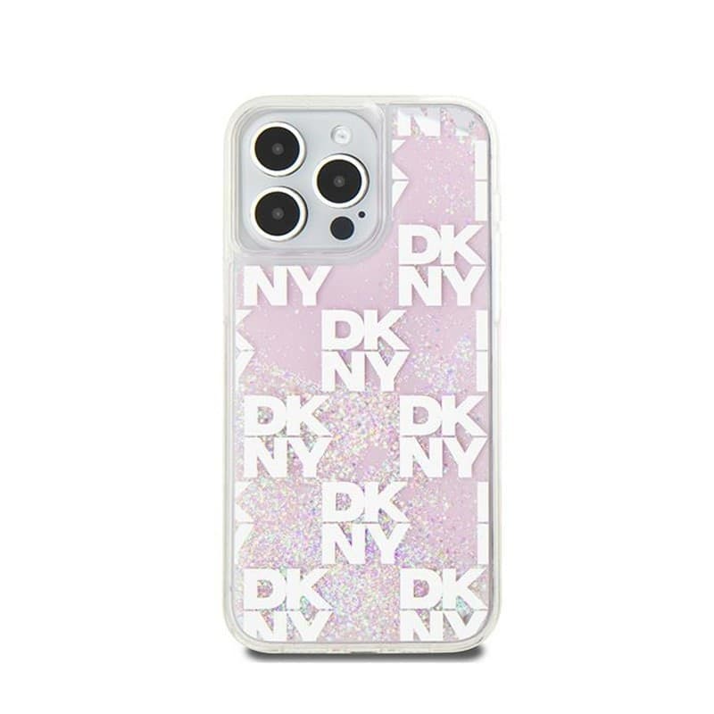 DKNY Liquid Glitter Multilogo - Case for iPhone 15 Pro Max (pink) - 3