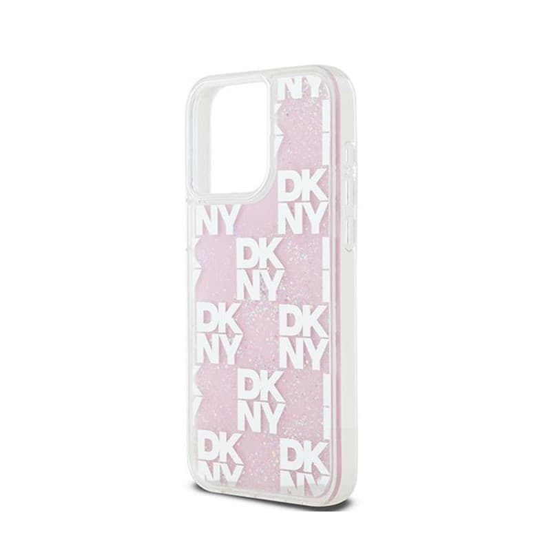 DKNY Liquid Glitter Multilogo - Case for iPhone 15 Pro Max (pink) - 6