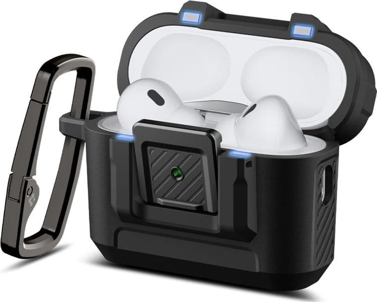 Spigen Lock Fit - Custodia protettiva per Apple AirPods Pro 3 (nero opaco) - 3