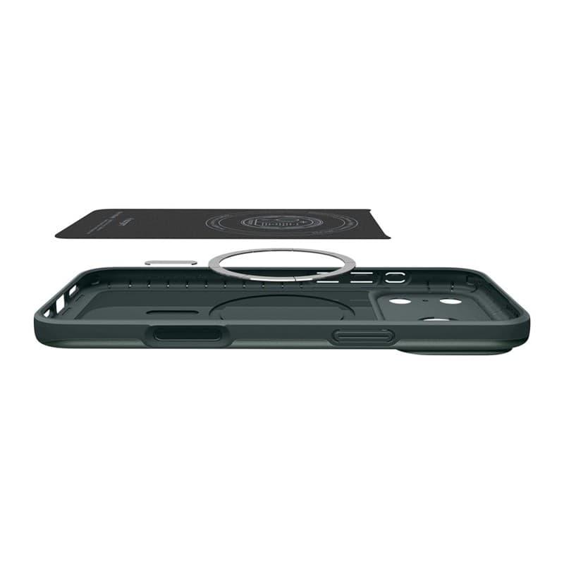 Spigen Thin Fit Mag MagSafe - Custodia per iPhone 18 Pro / 17 Pro (Verde Abisso) - 6