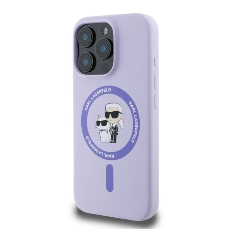 Karl Lagerfeld Silicone Karl & Choupette Ring MagSafe - Case iPhone 16 Pro (purple) - 3