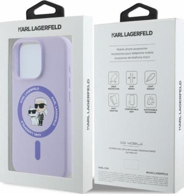 Karl Lagerfeld Silicone Karl & Choupette Ring MagSafe - Case iPhone 16 Pro (purple) - 4