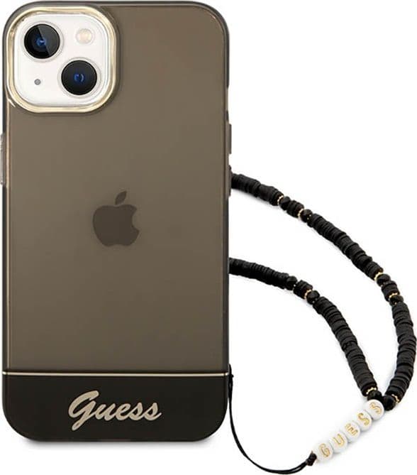 Guess Translucent Pearl Strap - Case for iPhone 14 (Black) - 2
