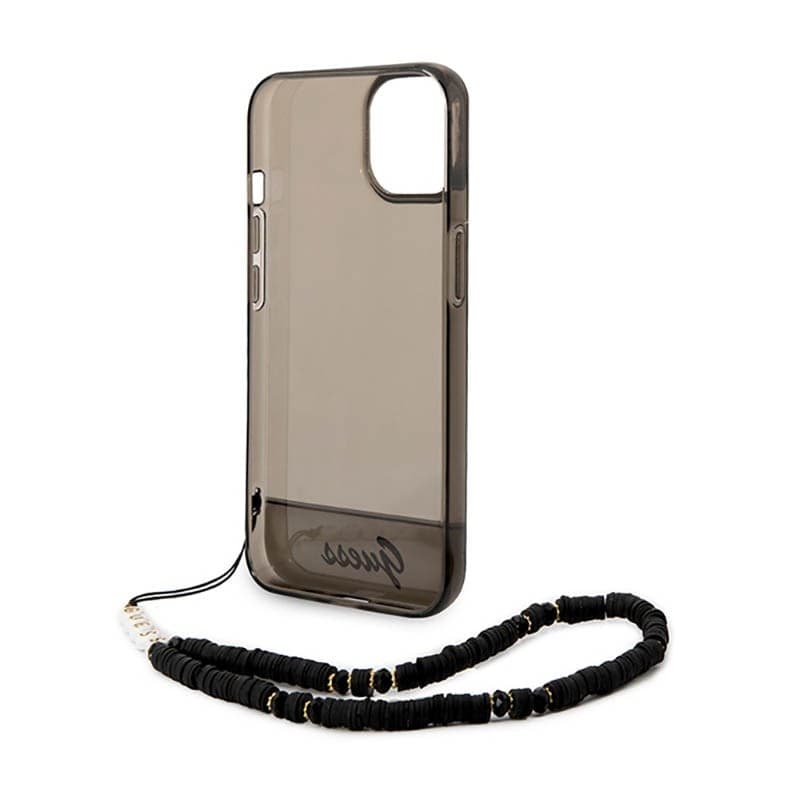 Guess Translucent Pearl Strap - Case for iPhone 14 (Black) - 6