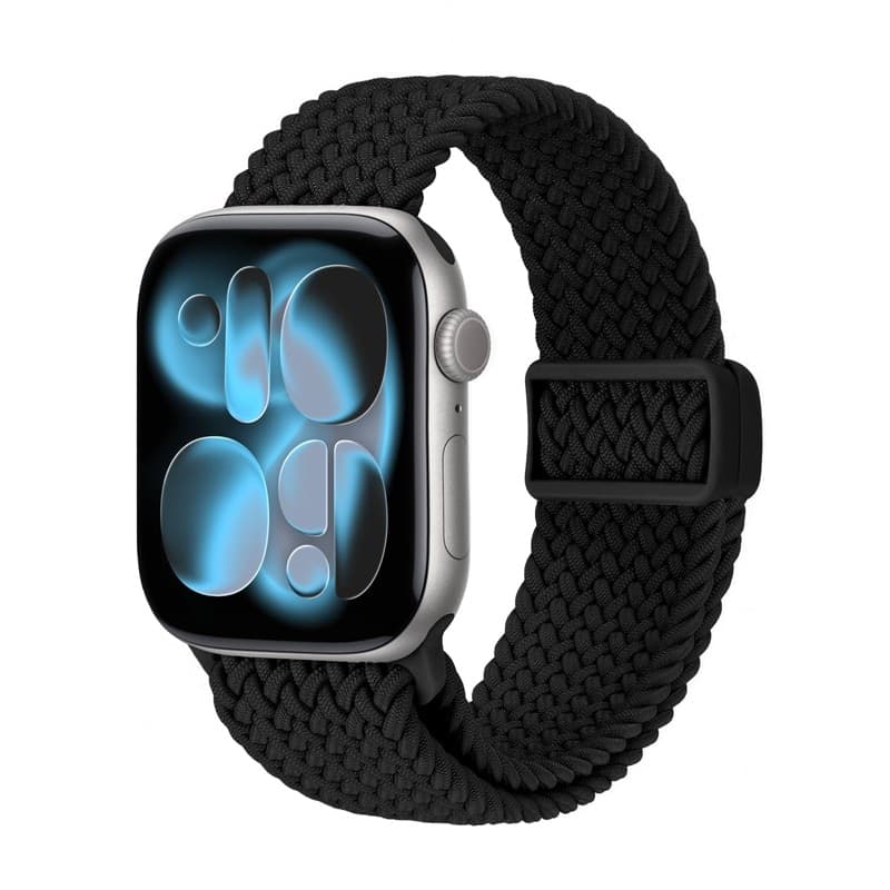 Cinturino Crong Wave - Cinturino intrecciato per Apple Watch 38/40/41/42 mm (nero) - 5